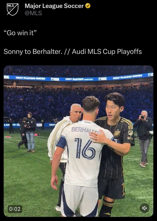 '진정한 패자 클래스'.. LAFC 손흥민, "가서 우승해" 한마디로 밴쿠버 팬들까지 사로잡았다